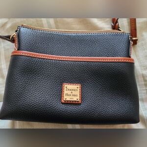 Dooney & Bourke pebble grain "Ginger Pouchette" crossbody purse - BLACK